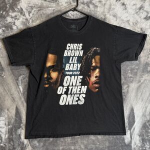 Chris Brown Lil Baby One of Them One Rap T-Shirt Size Large Tour 2022 R&B